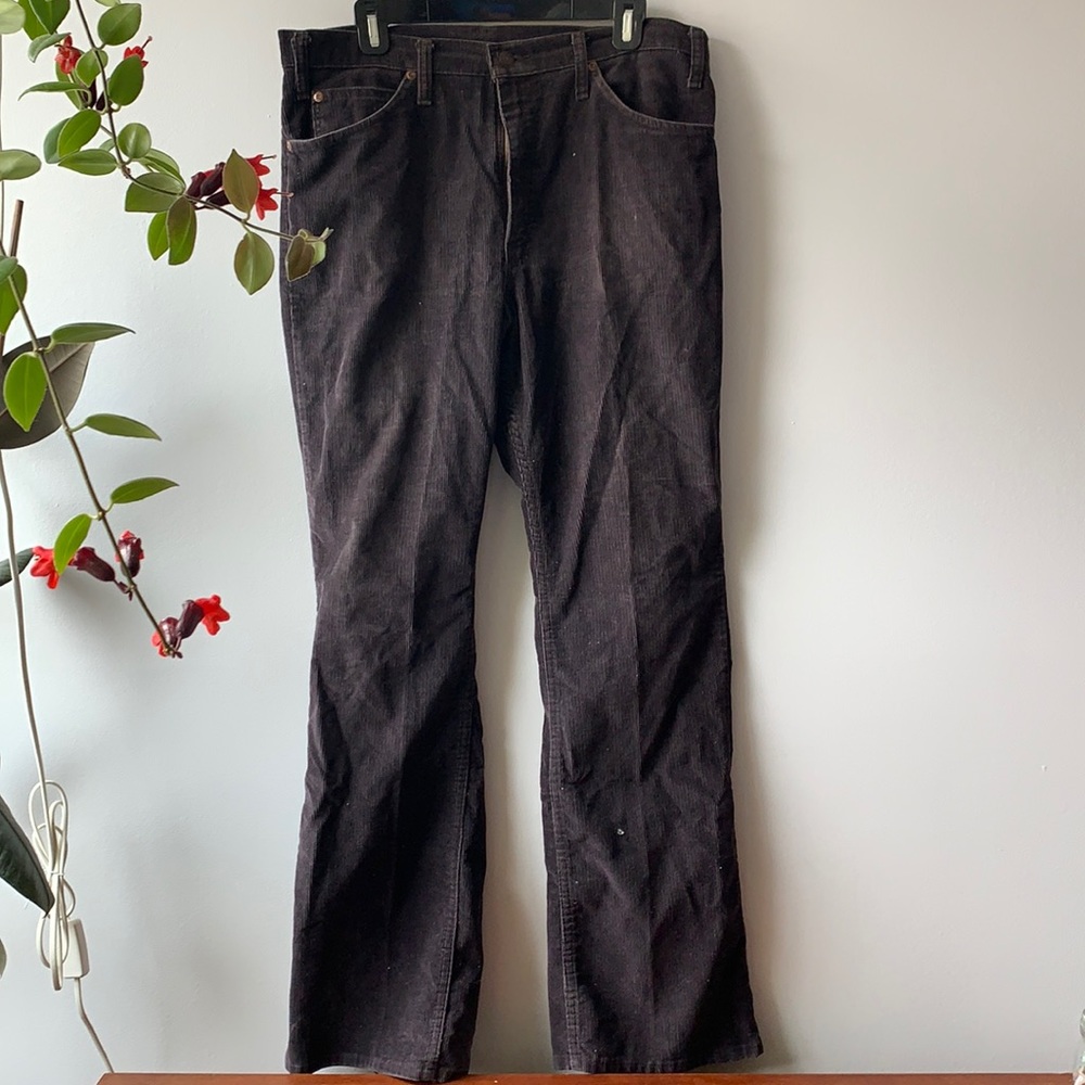 Vintage Plain Pockets corduroy brown pants. W. 30.